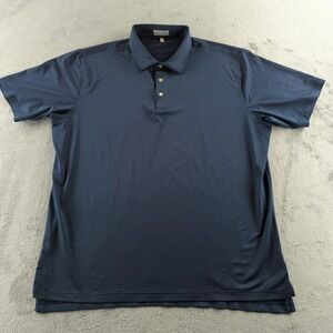 Peter Millar Polo Shirt Mens 2XL Navy Summer Comfort Performance Golf Stretch